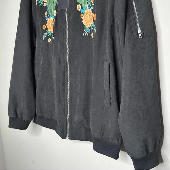 L&B XL Cactus Embroidered bomber jacket - Picture 4 of 9